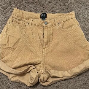 BDG High Waist Tan Corduroy Shorts